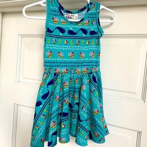 **3/$15** Dot Dot Smile Tank Style Whale Print Twirl Dress